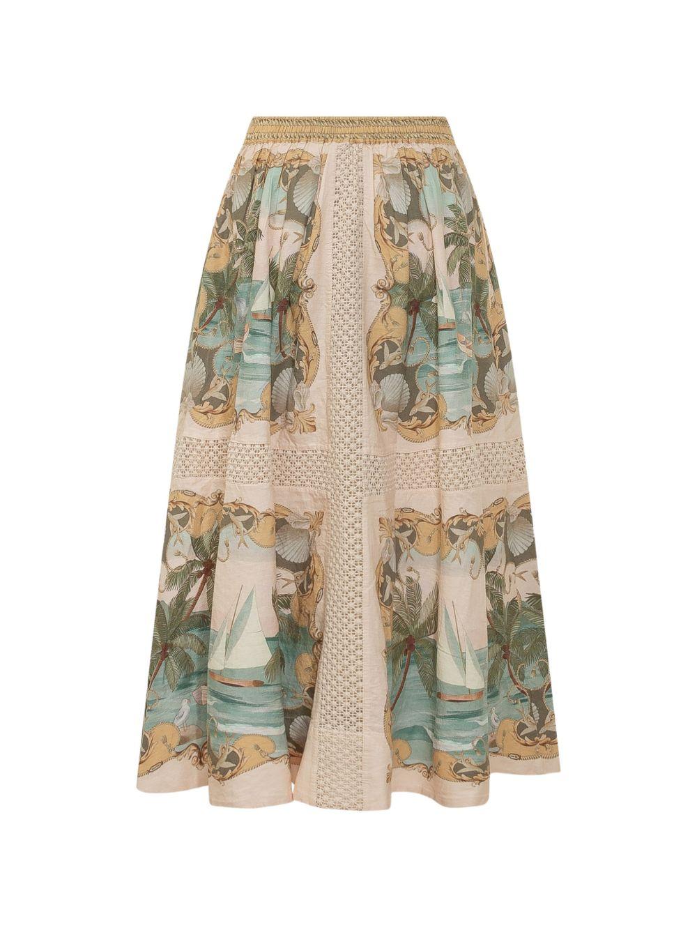 FARM RIO Gonna midi con stampa floreale multicolore 