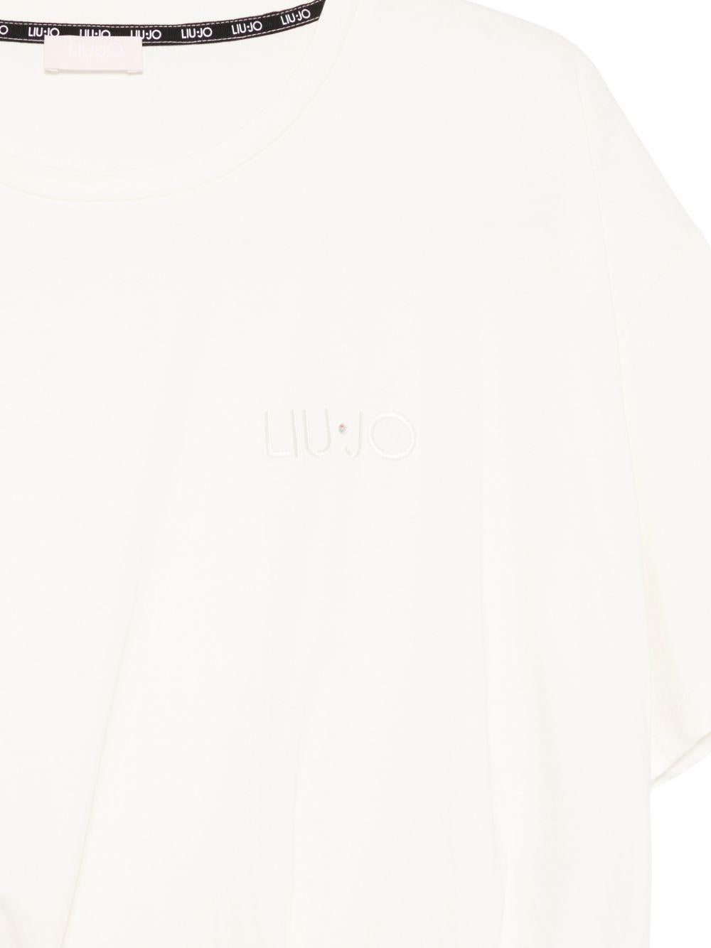 LIUJO T-shirt corta bianca 