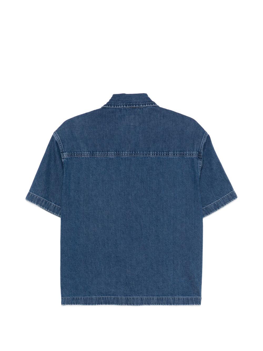 CARHARTT WIP Camicia a maniche corte in jeans con tasca sul petto 