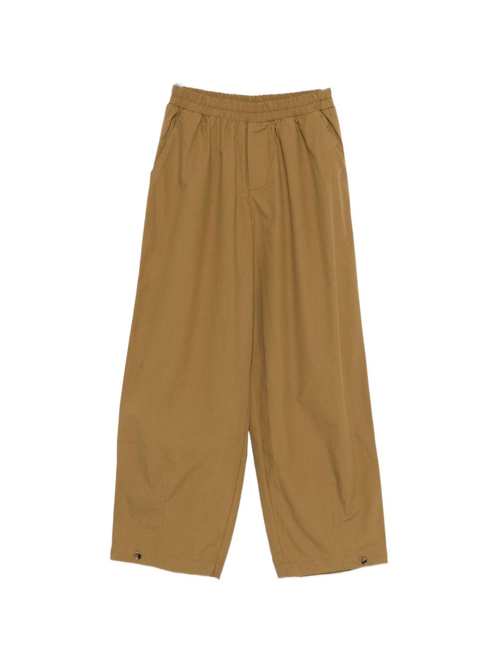 YERSE Pantaloni Carli morbidi in cotone marrone 