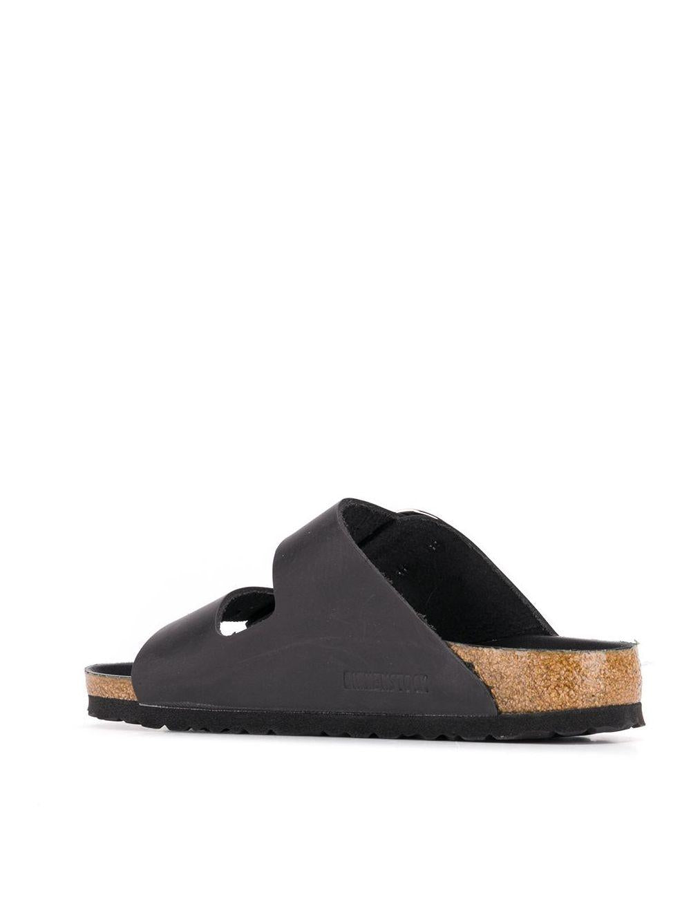 BIRKENSTOCK Ciabatta nera 'Arizona' con doppia fascia 