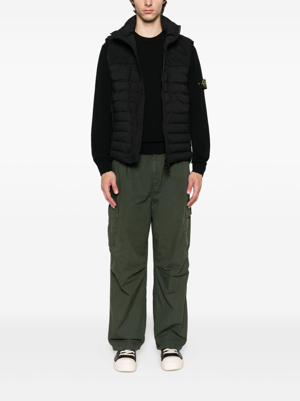 STONE ISLAND Gilet trapuntato con patch logo 