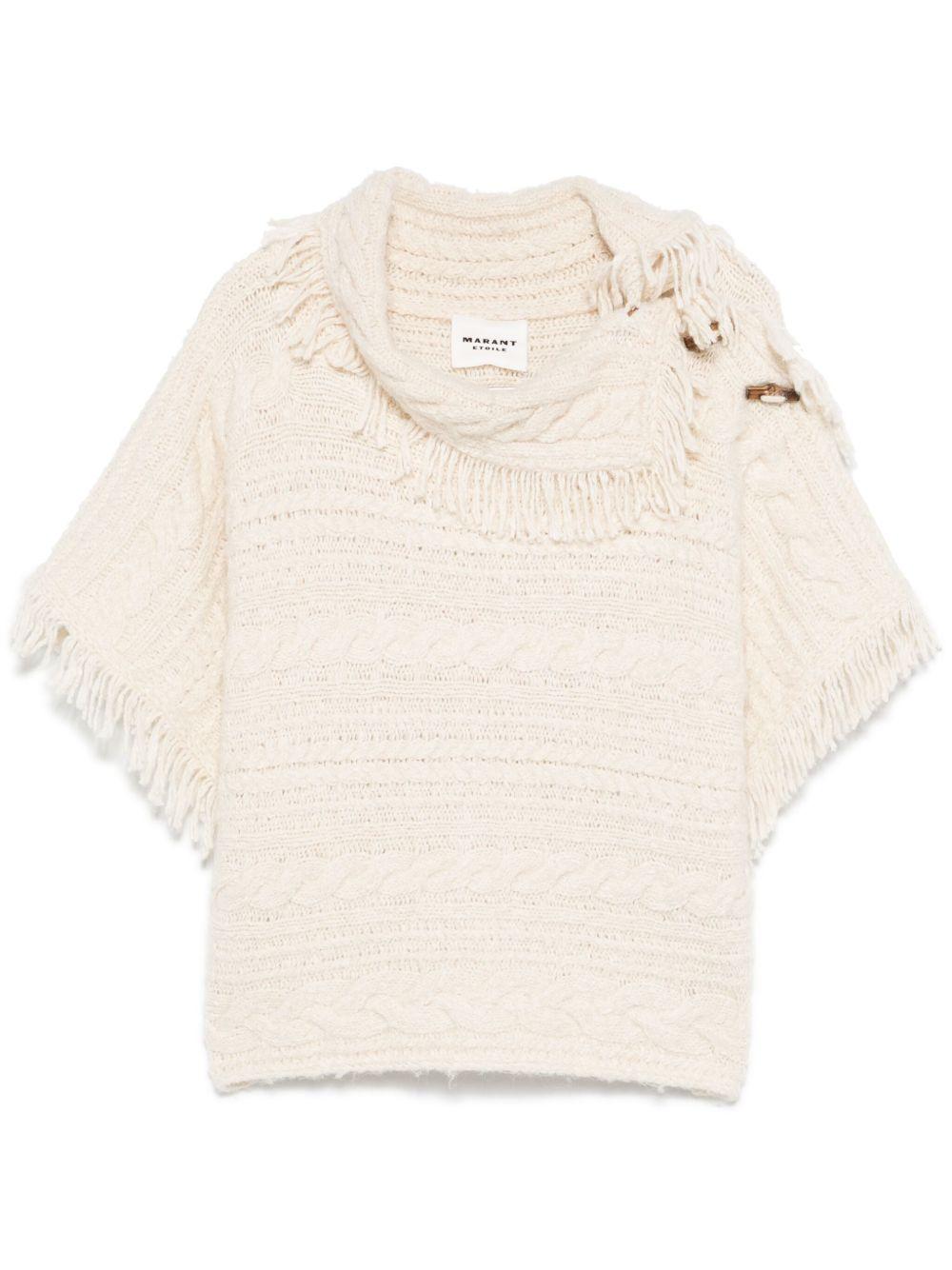 MARANT ETOILE Poncho 'Blanche' 