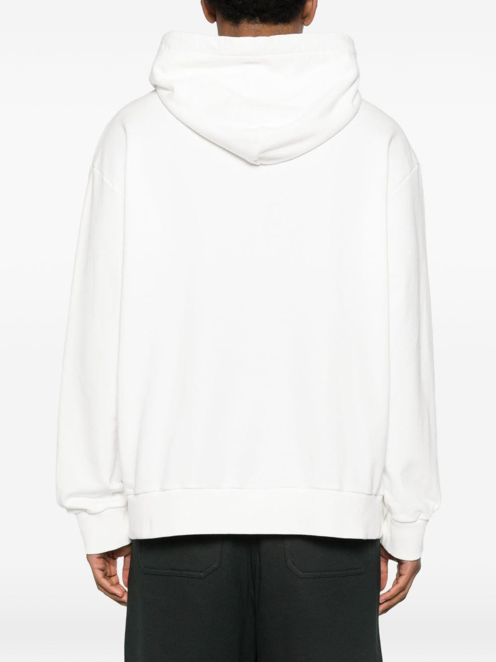 MM6 MAISON MARGIELA Felpa in cotone bianco con cerchio nero 