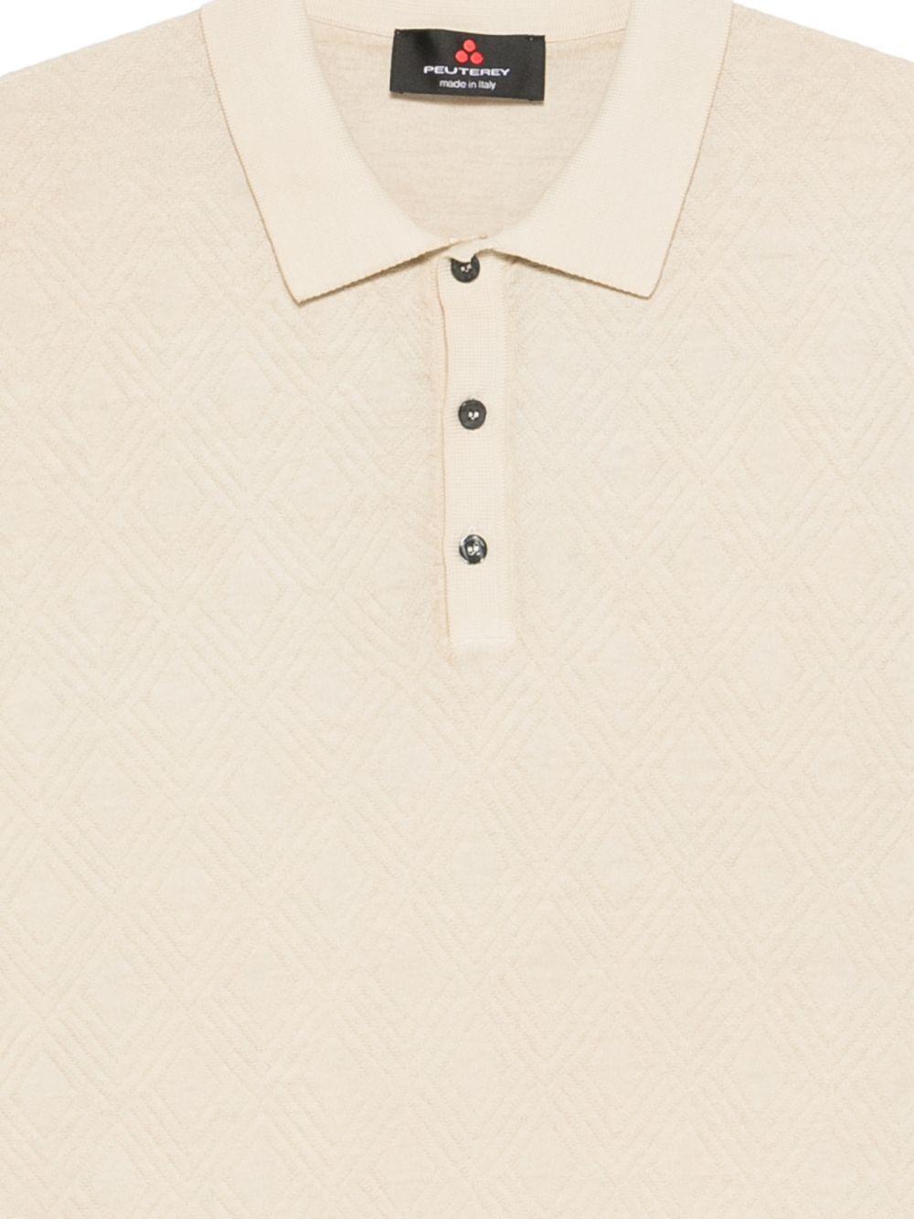 PEUTEREY Polo Correboi in cotone beige 