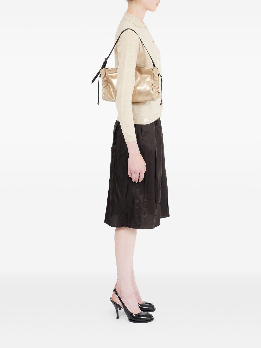 MAISON MARGIELA Borsa in pelle di vitello color oro 