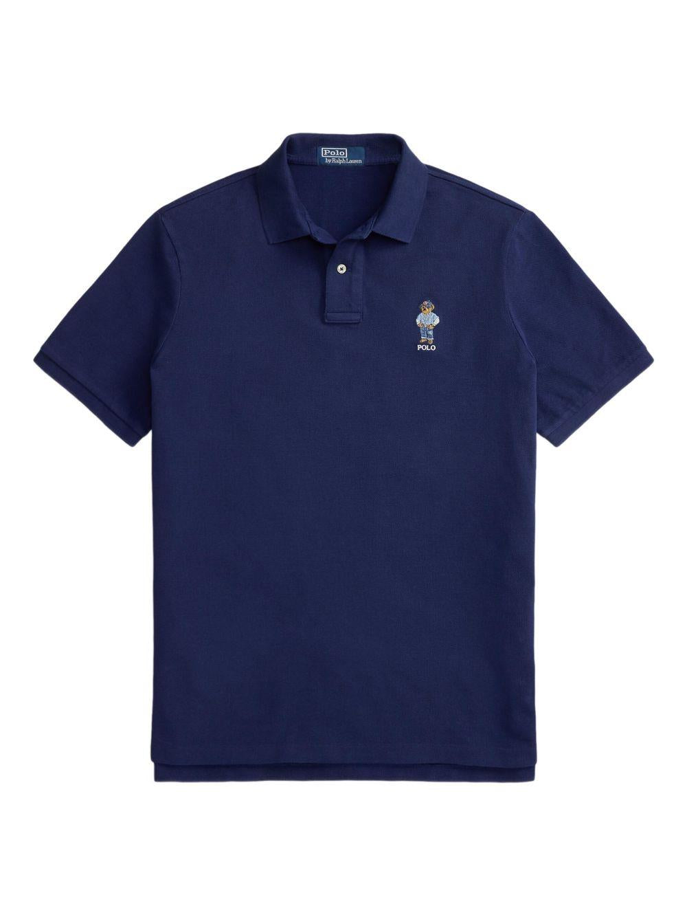 POLO RALPH LAUREN Polo in cotone blu navy con logo 