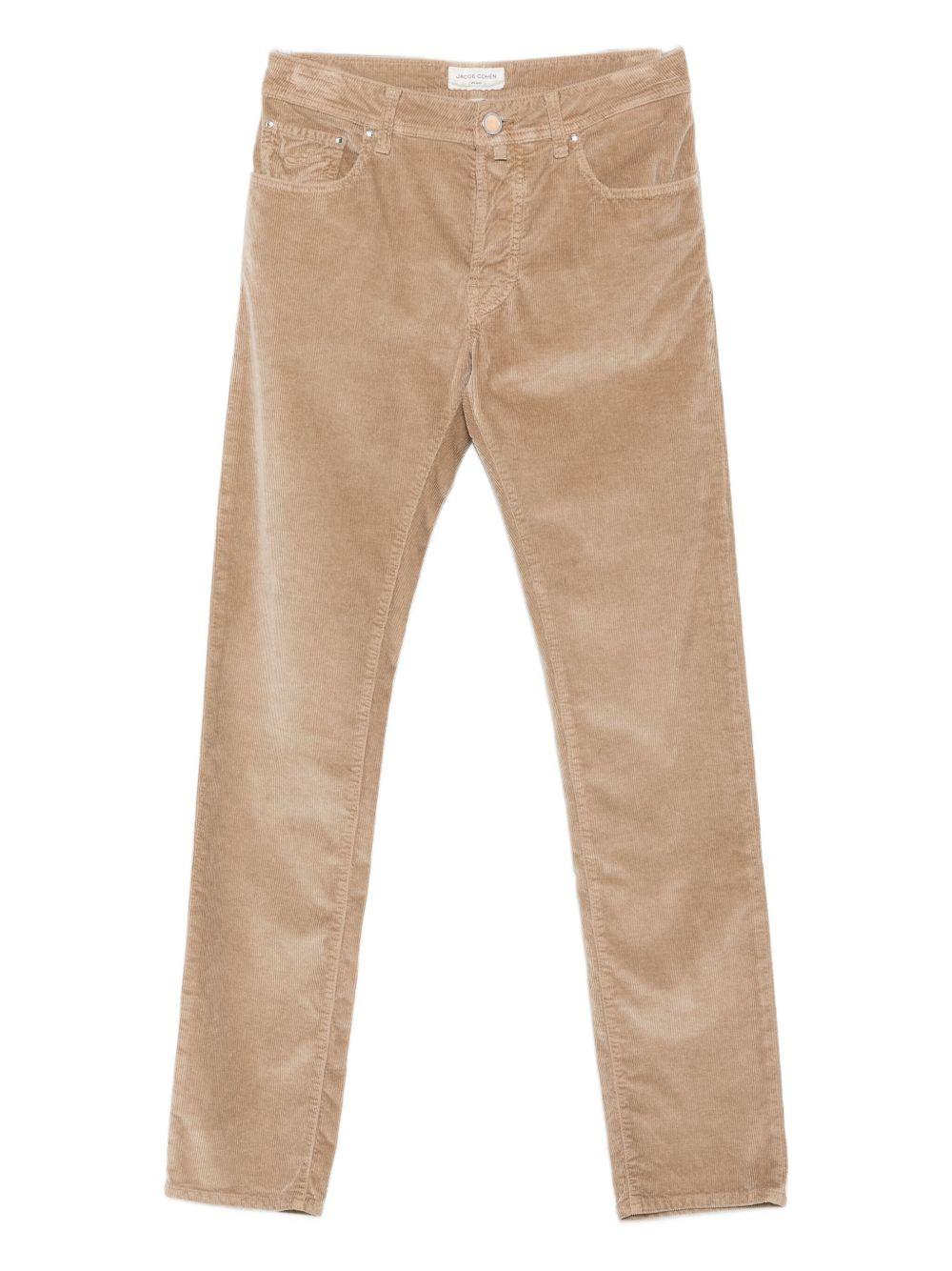 JACOB COHEN Pantaloni beige effetto velluto 
