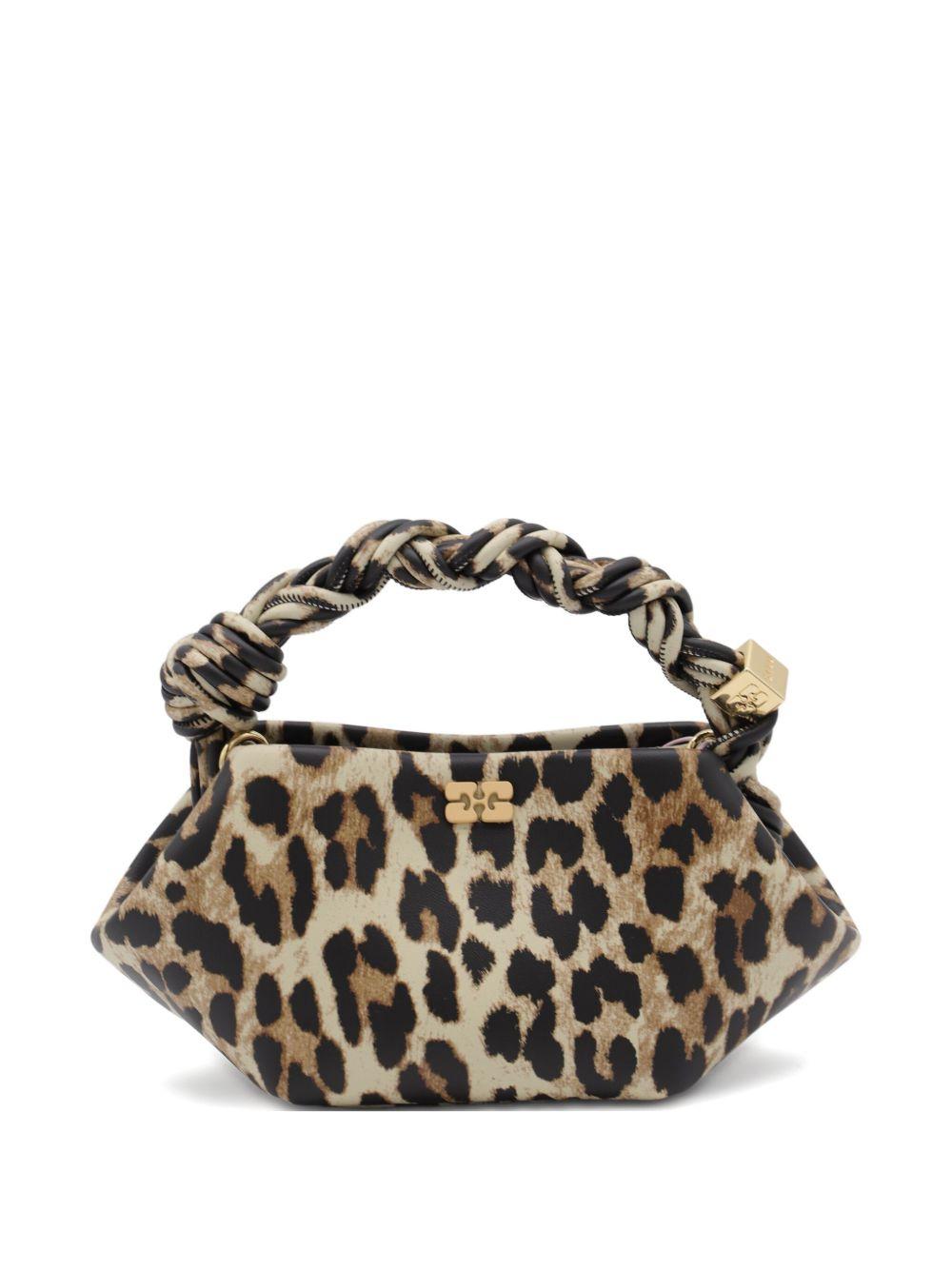 GANNI Borsa a mano 'Leopard Bou' piccola 