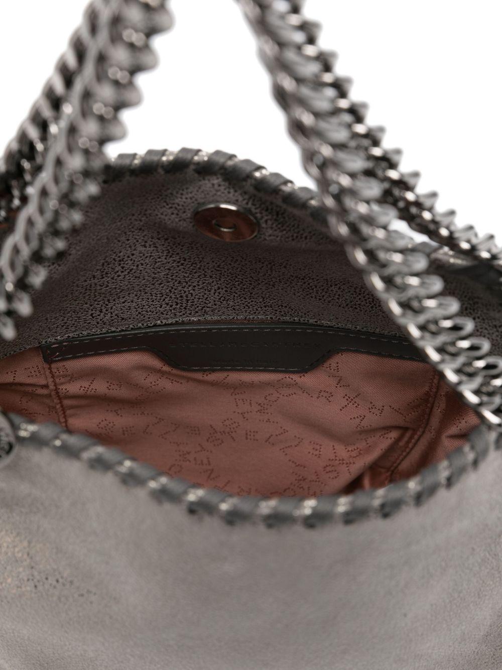 STELLA MCCARTNEY Borsa a tracolla magnetica grigia 'Mini Falabella' 