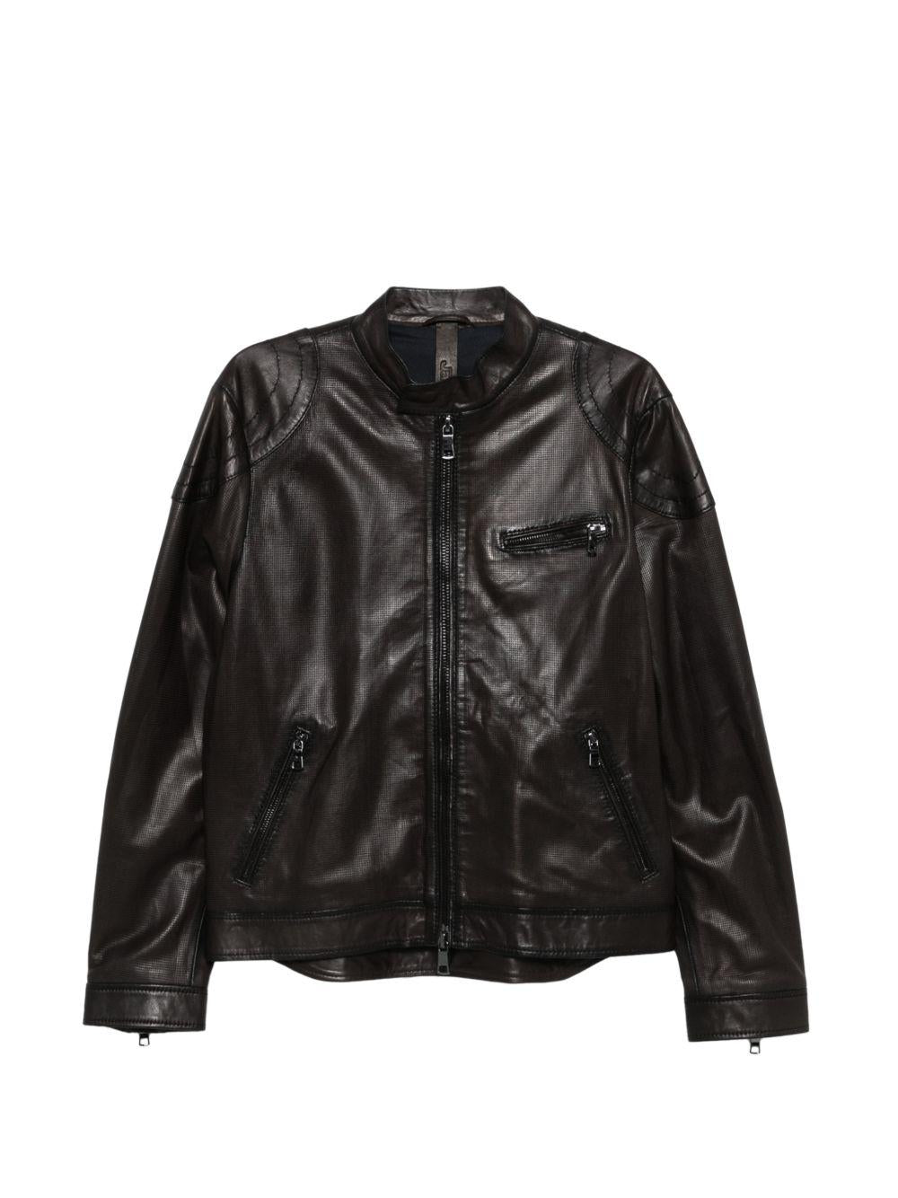 THE JACK AND JACKIE LEATHERS Giacca Rogue in pelle nera 