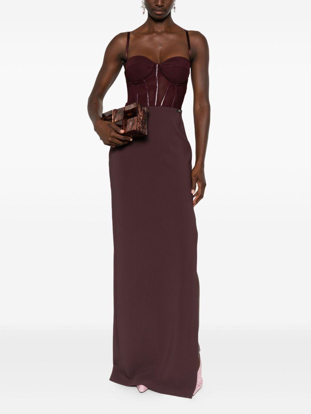 ELISABETTA FRANCHI Abito lungo a corsetto 