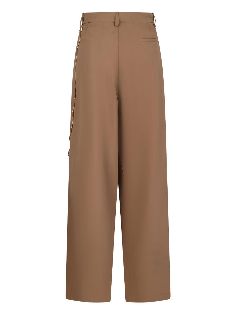DARKPARK Pantaloni beige con dettaglio laterale 