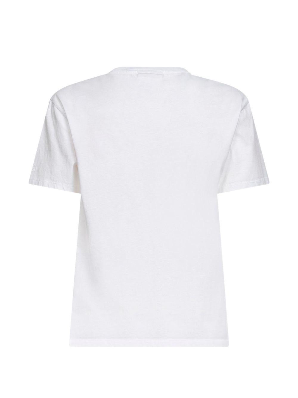 MC2 SAINT BARTH T-shirt Emilie di cotone bianco con ricamo 