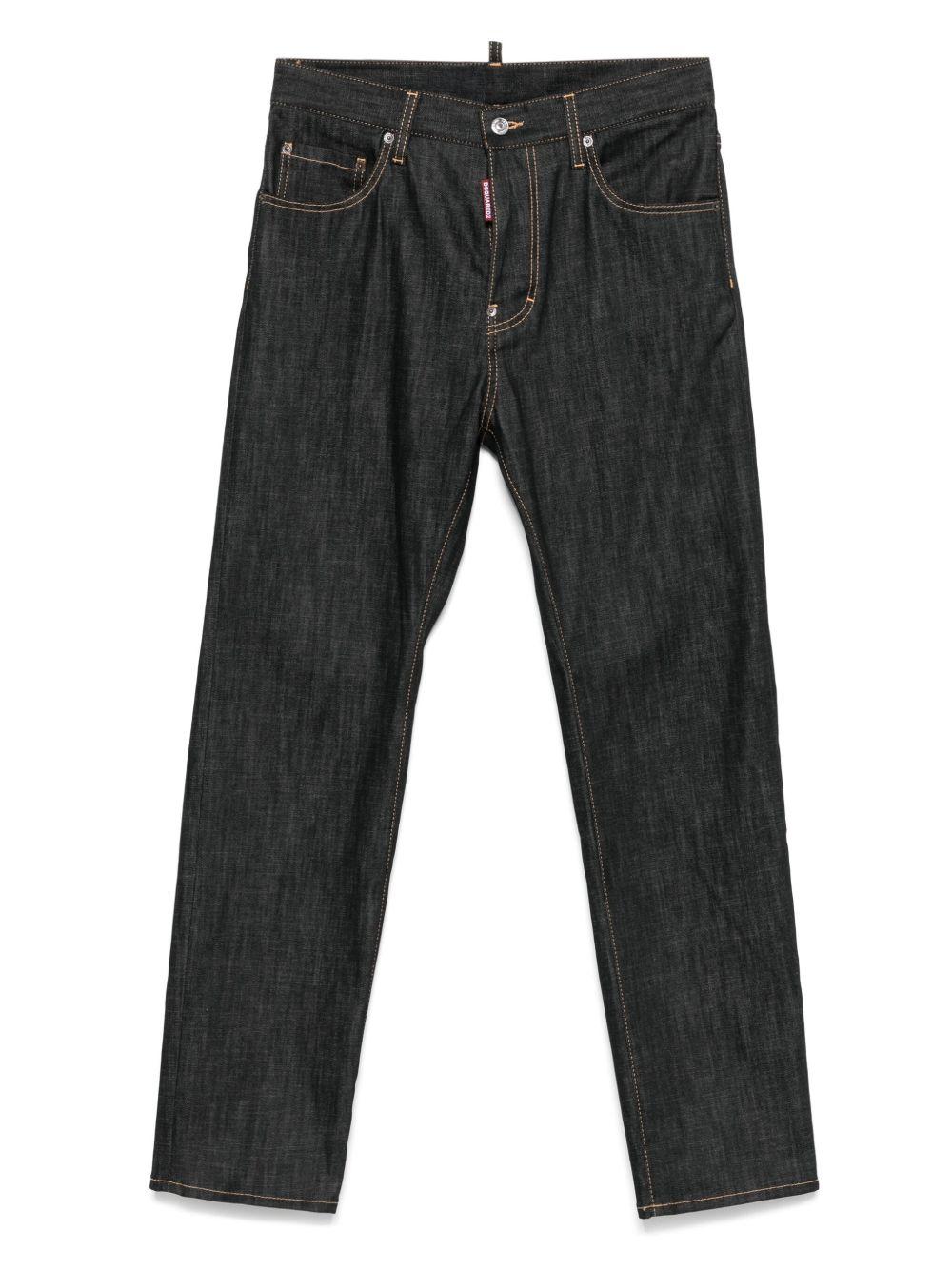 DSQUARED2 Jeans in cotone con cuciture a contrasto 