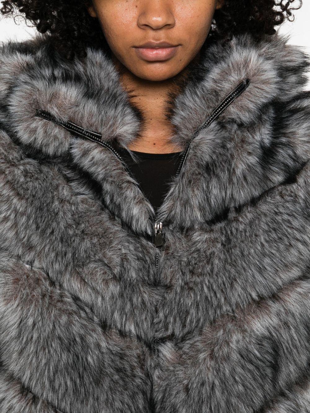 BETTA CORRADI Ecopelliccia con motivo chevron 