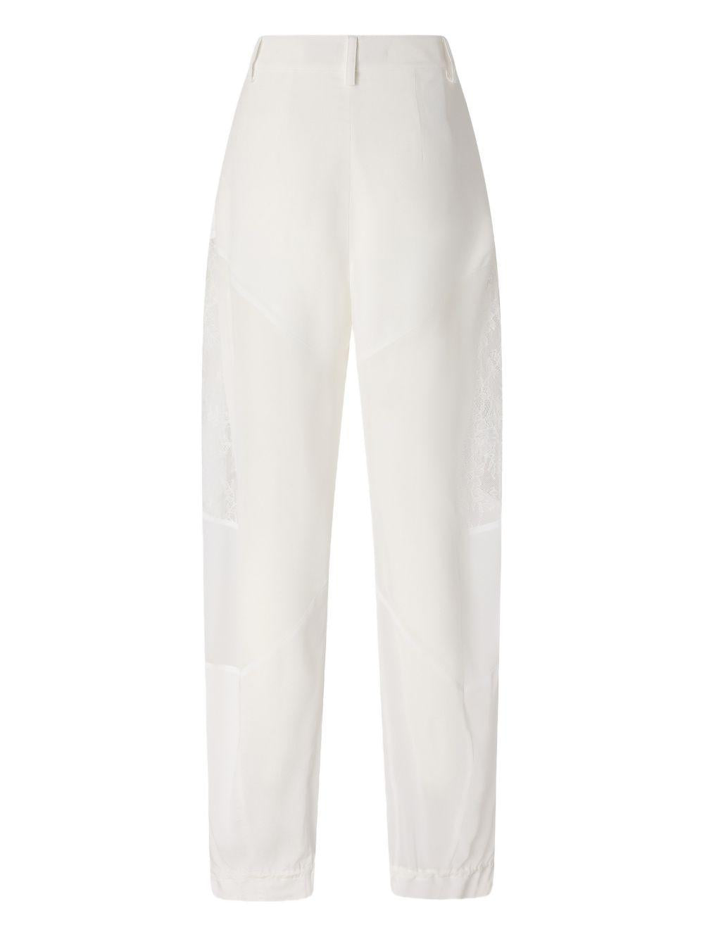 PINKO Pantaloni carrot a vita alta bianchi 