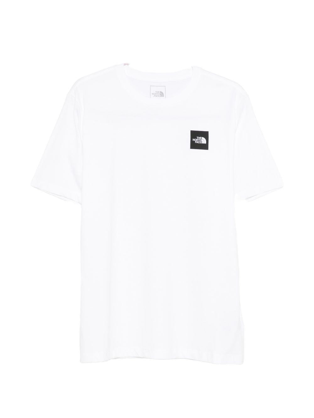 THE NORTH FACE T-shirt in cotone bianco con patch logo 