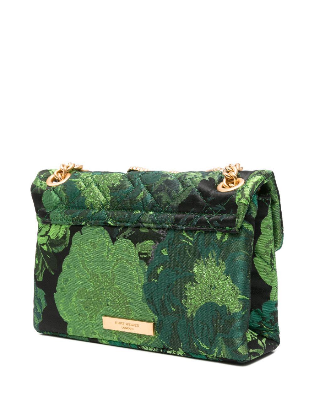 KURT GEIGER Borsa mini 'Kensington' in pelle verde con inserti metallici 
