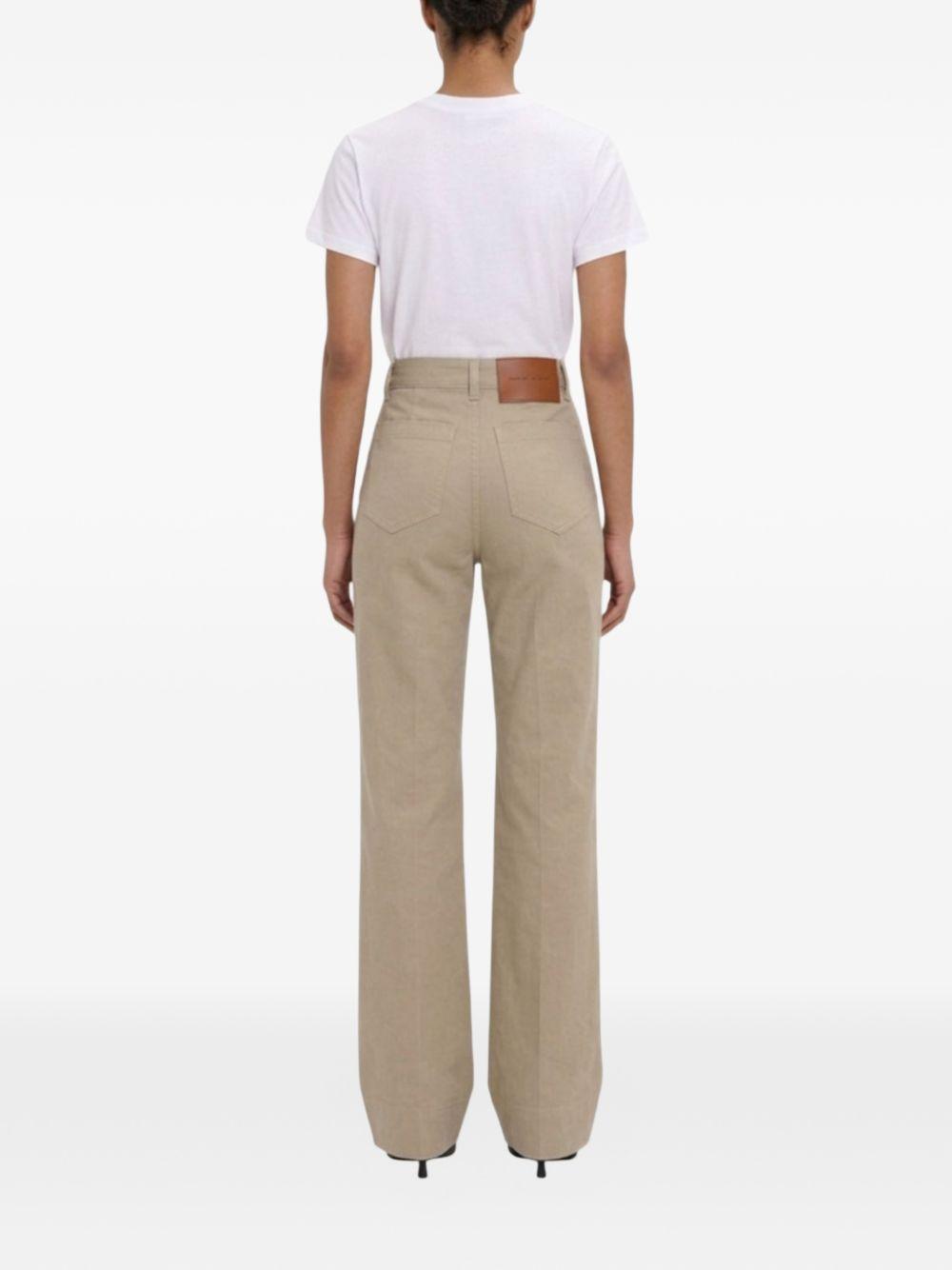 VICTORIA BECKHAM Jeans in cotone beige con tasche 