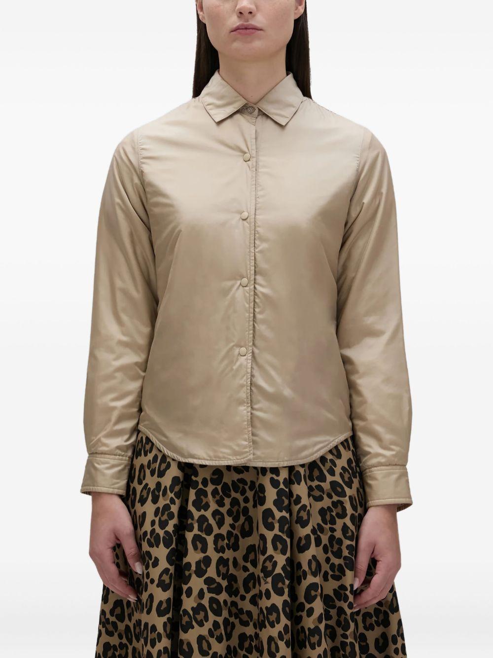 ASPESI Camicia imbottita beige con bottoni 