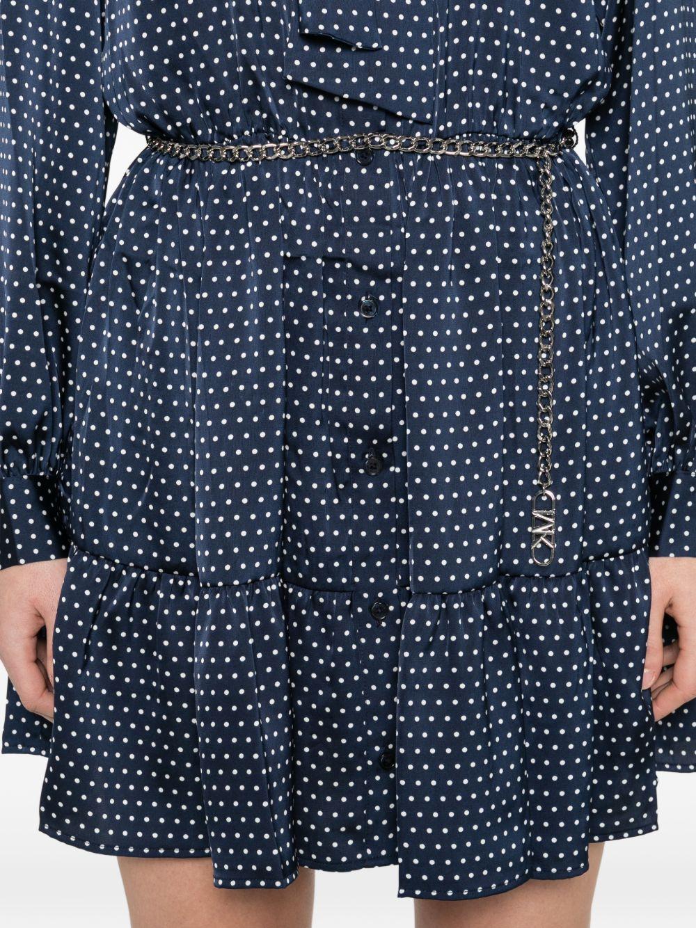 MICHAEL KORS Abito corto blu navy a pois 