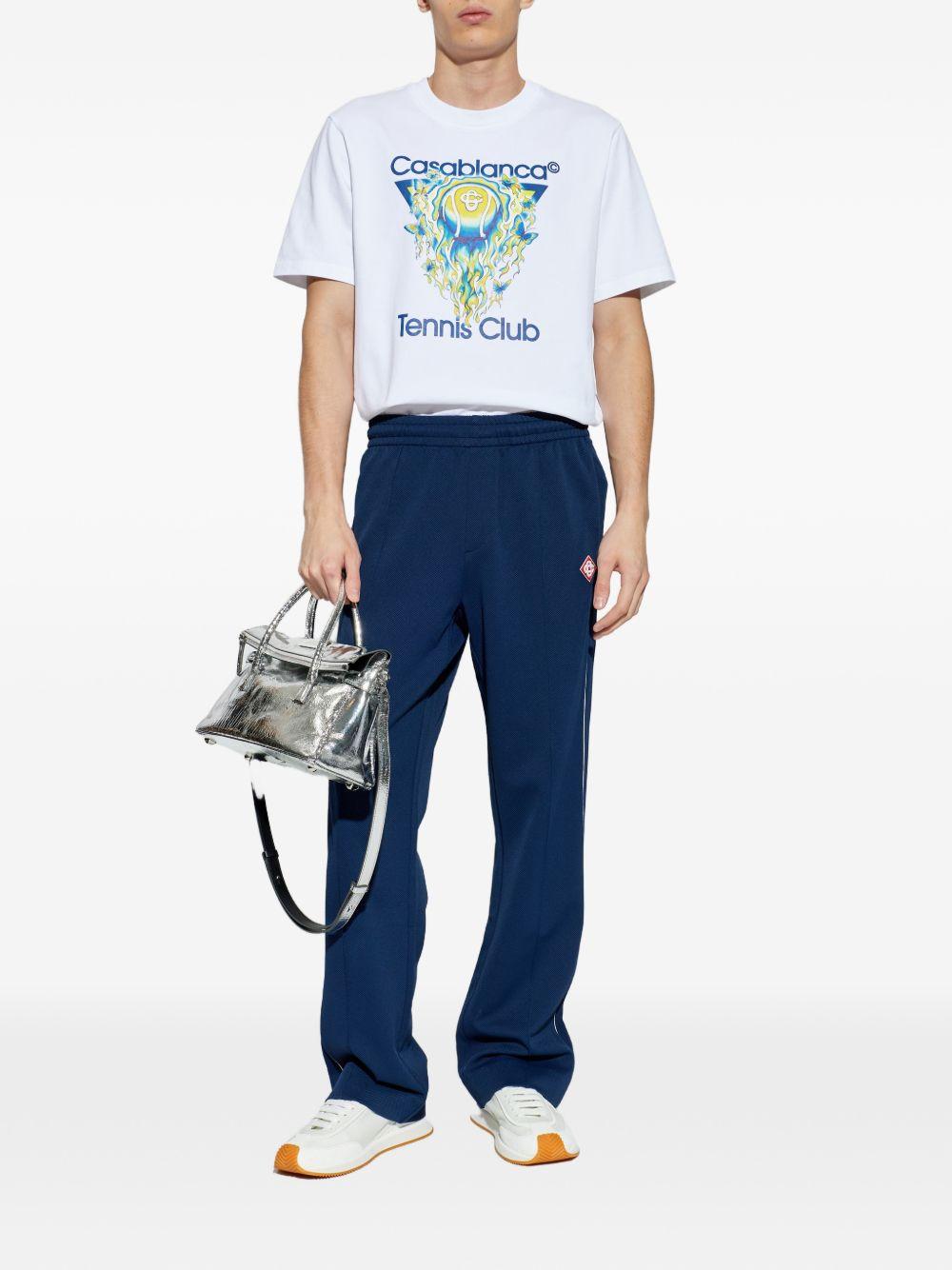 CASABLANCA Pantaloni tuta in cotone blu 