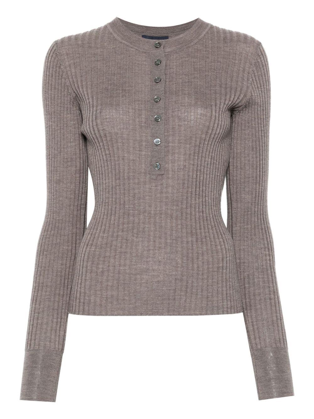 SOEUR Maglia 'Buffalo' a coste con bottoni 