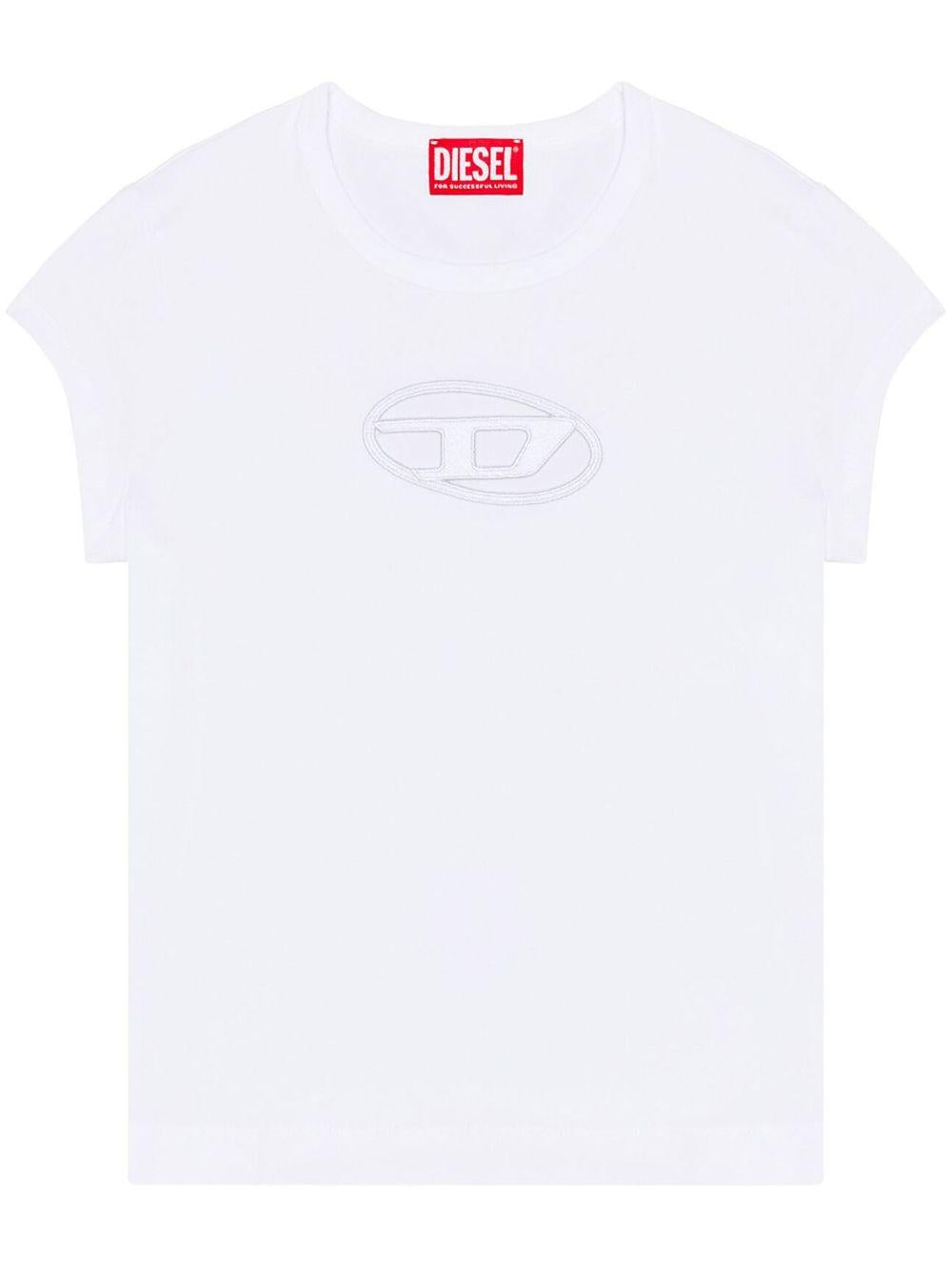 DIESEL T-shirt 'T-Angie' bianca con logo 