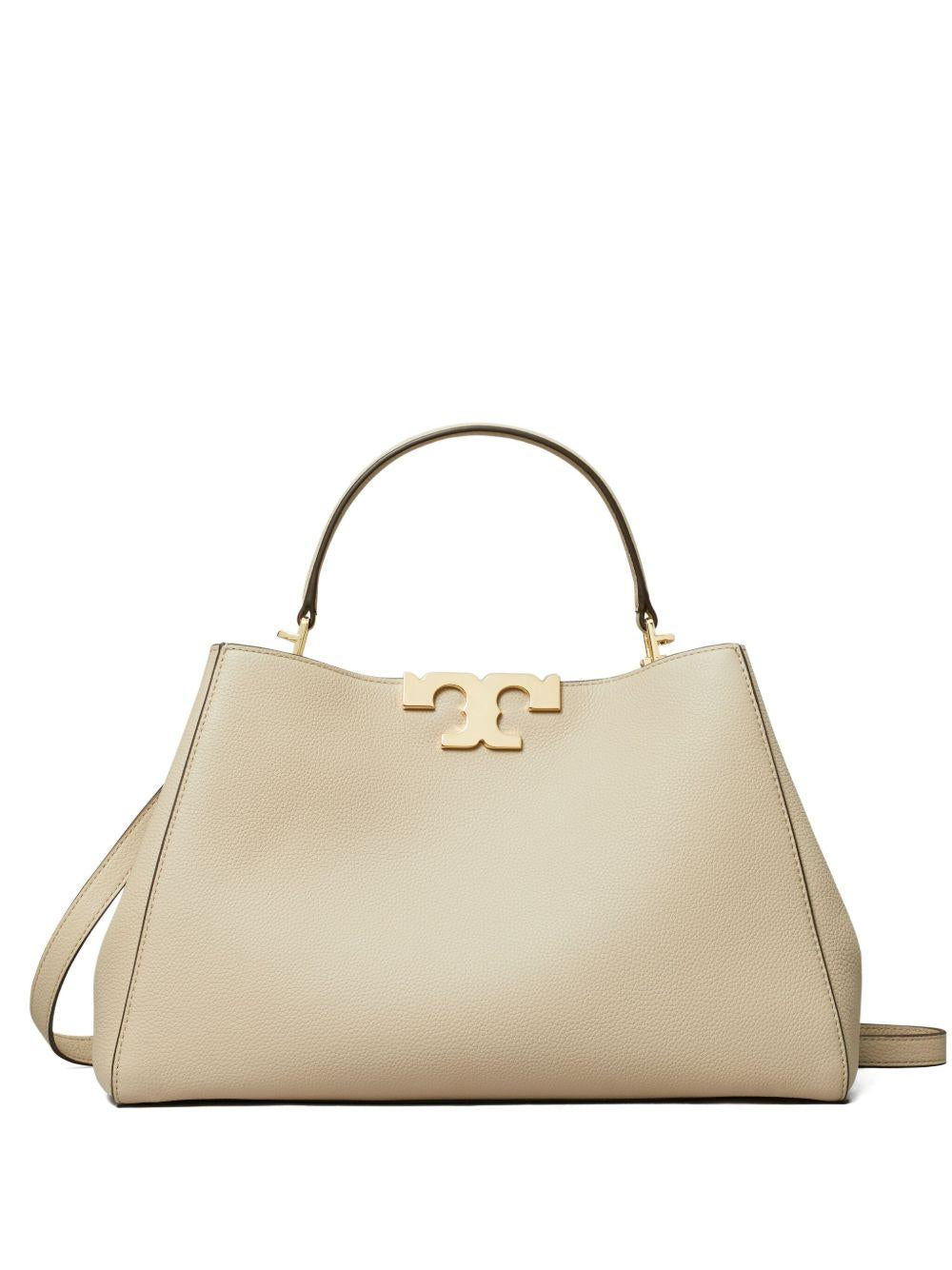 TORY BURCH Borsa bauletto Eleanor in pelle martellata con doppia T iconica 