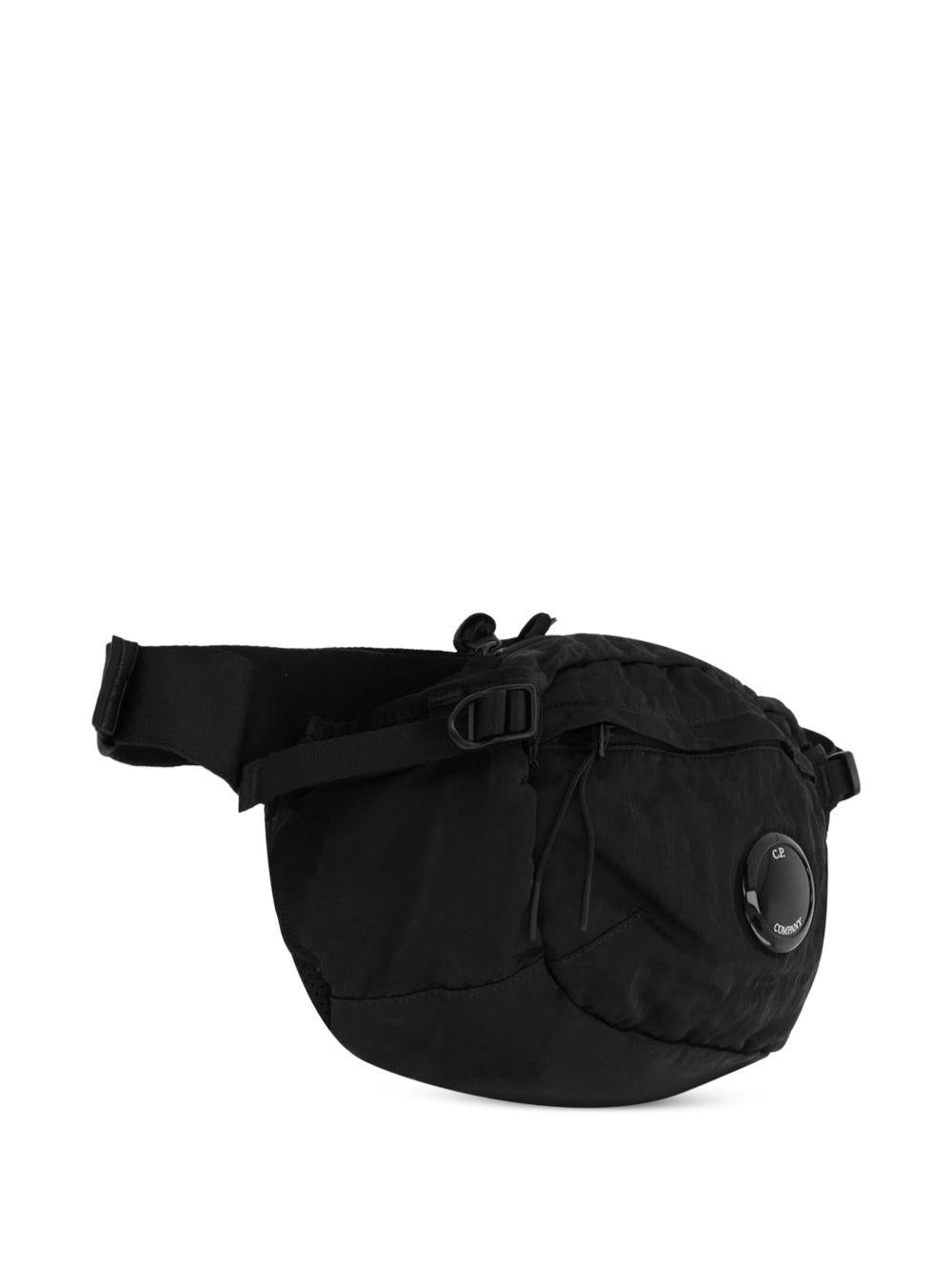 CP COMPANY Marsupio a spalla nero con applicazione logo 