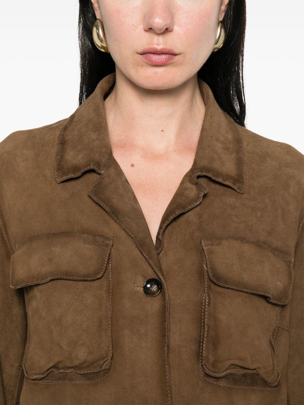 THE JACK AND JACKIE LEATHERS Giacca in pelle monopetto scamosciata 