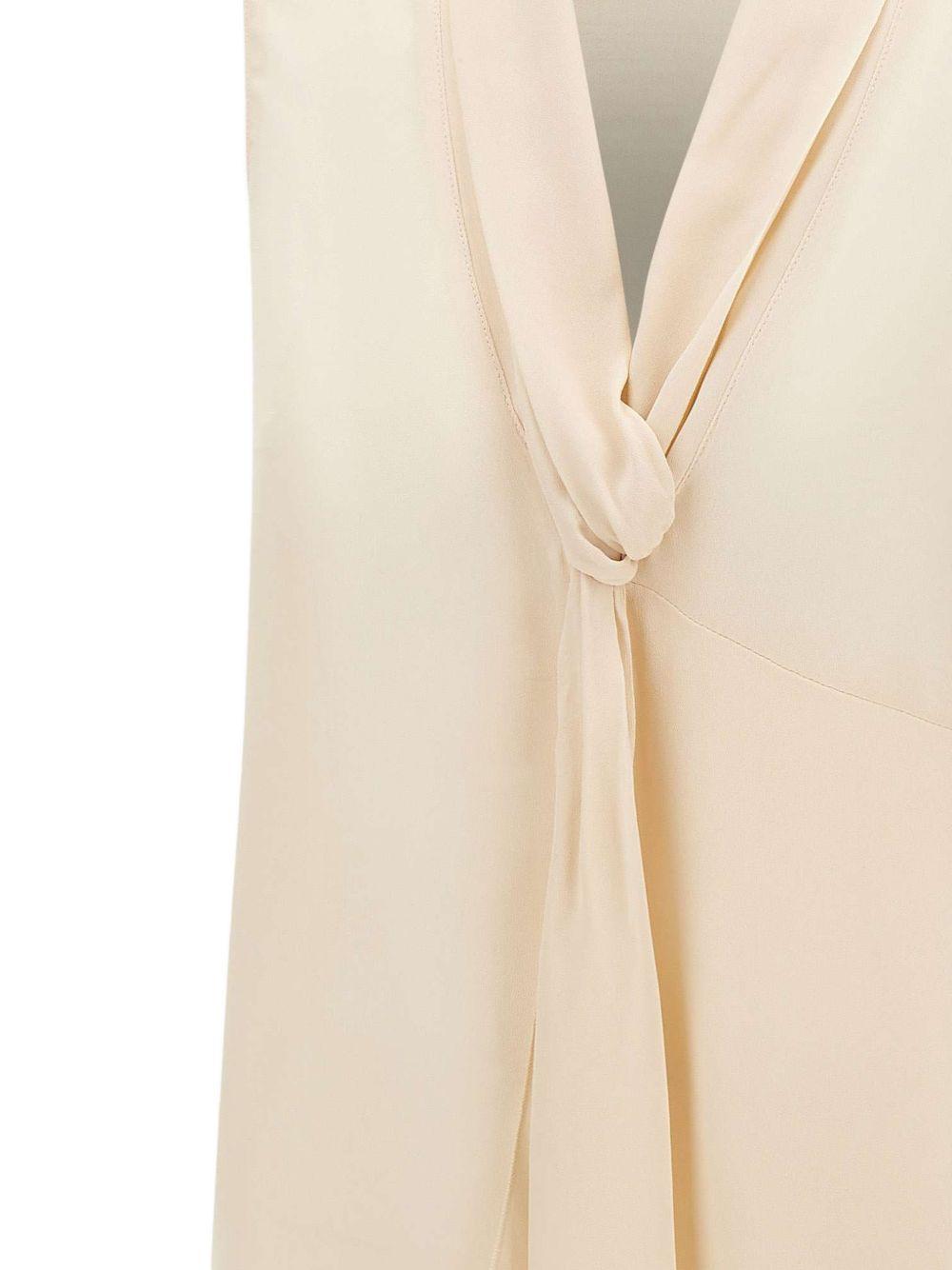 LIUJO Top elegante beige con nodo chic 