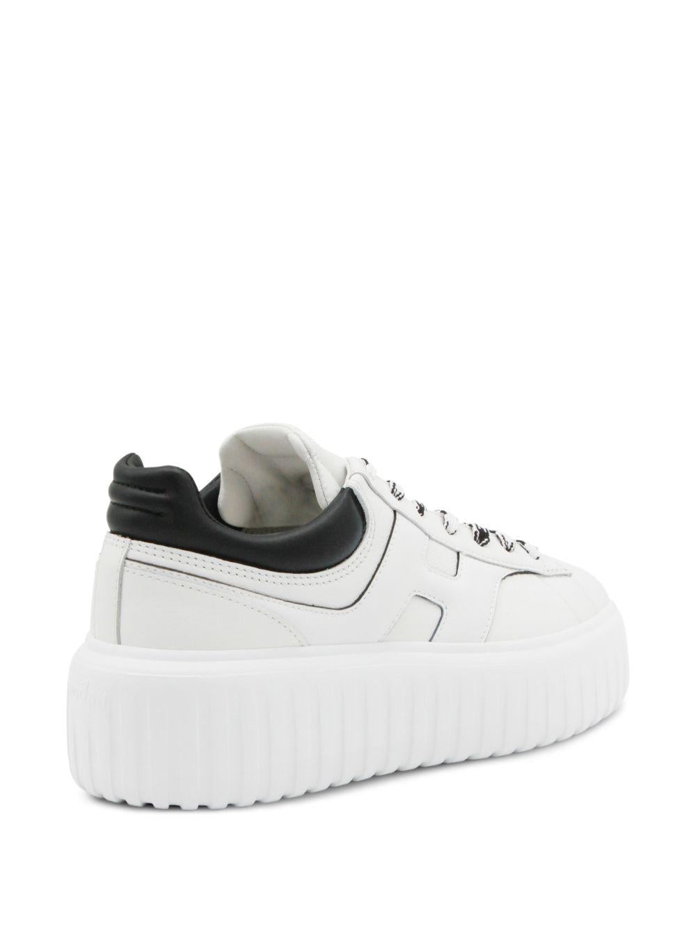 HOGAN Sneakers H-Stripes in pelle bianca 