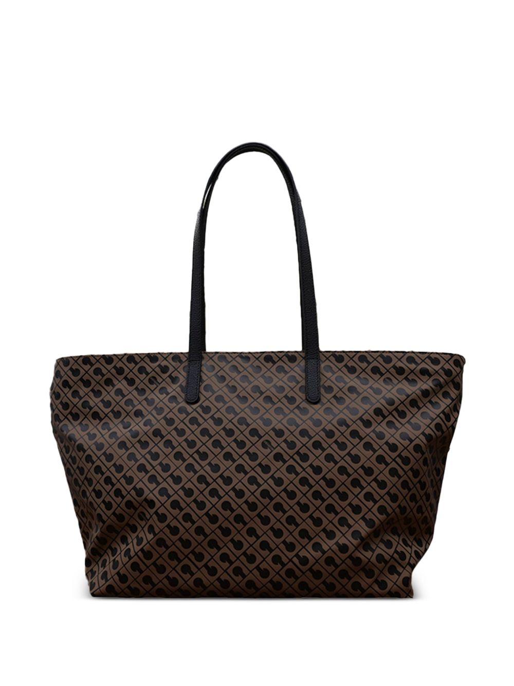 GHERARDINI Borsa shopping Softy Toffee con monogram all-over 