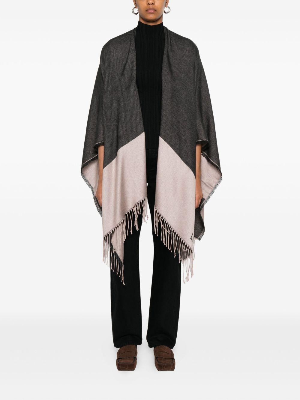 LIUJO Poncho con logo e frange 