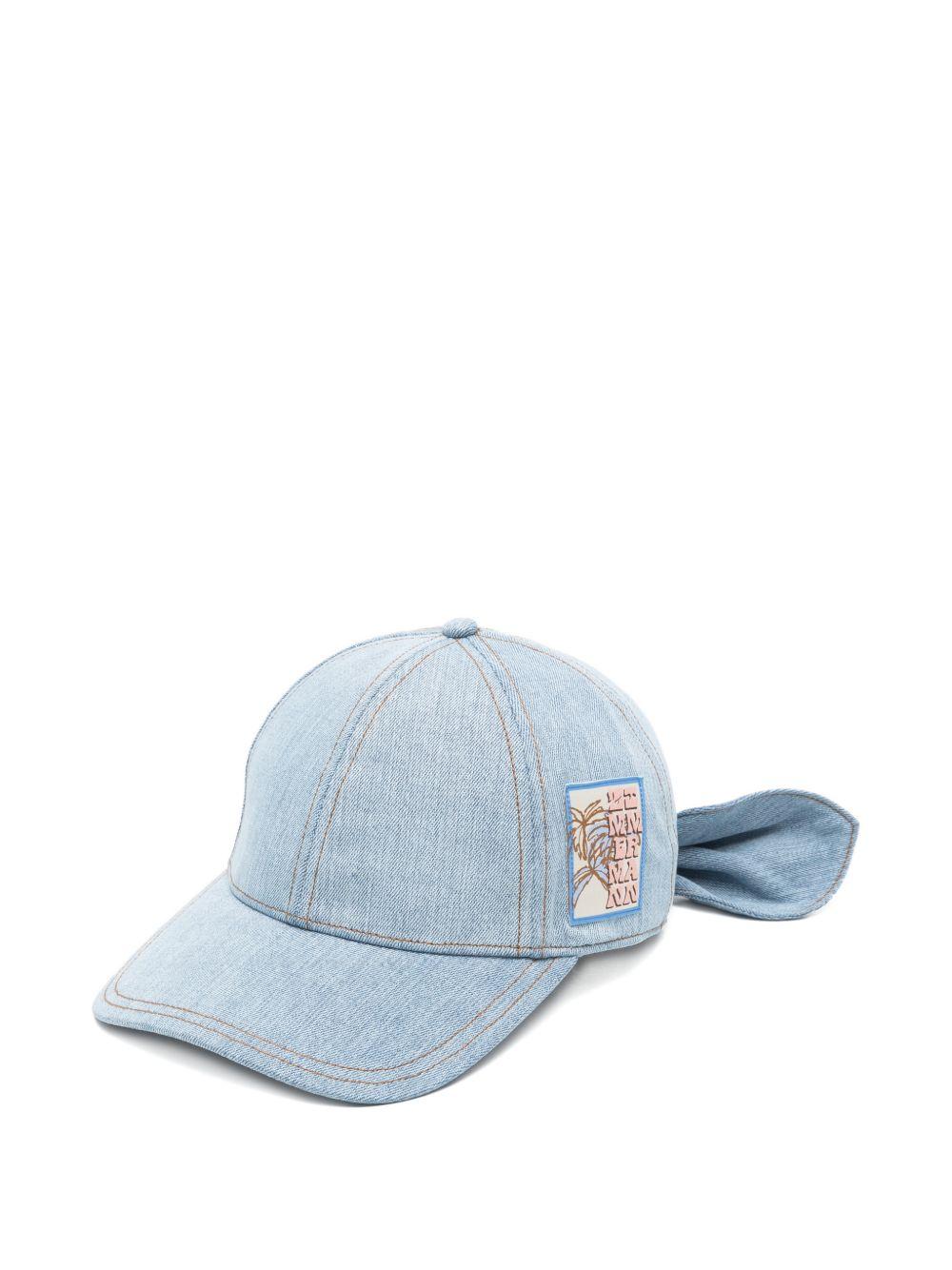 ZIMMERMANN Cappello da baseball in denim con logo 