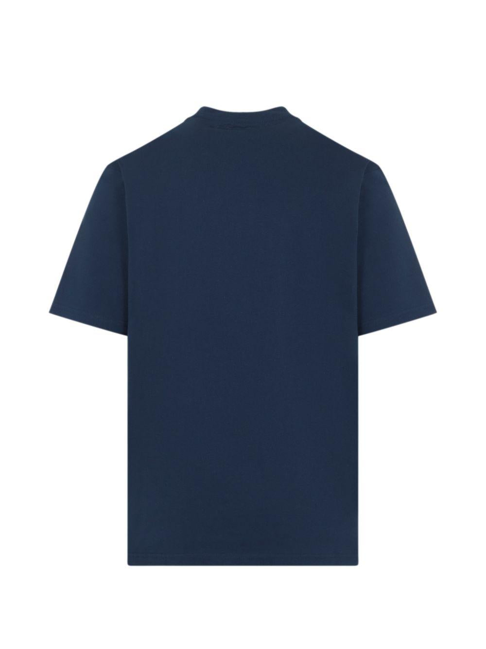 CARHARTT WIP T-shirt girocollo blu con logo bianco 