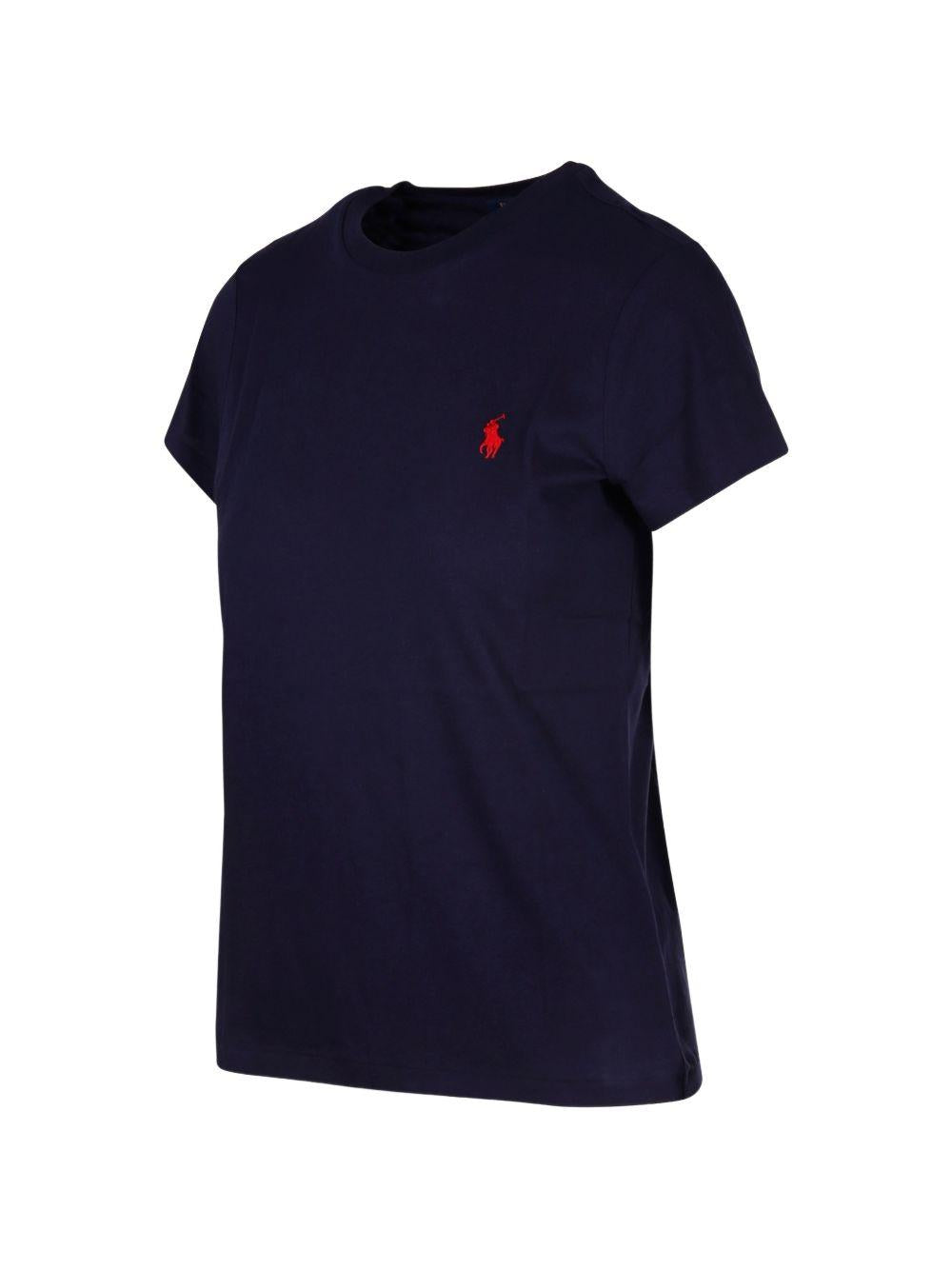 POLO RALPH LAUREN T-shirt con logo Polo in cotone blu navy 