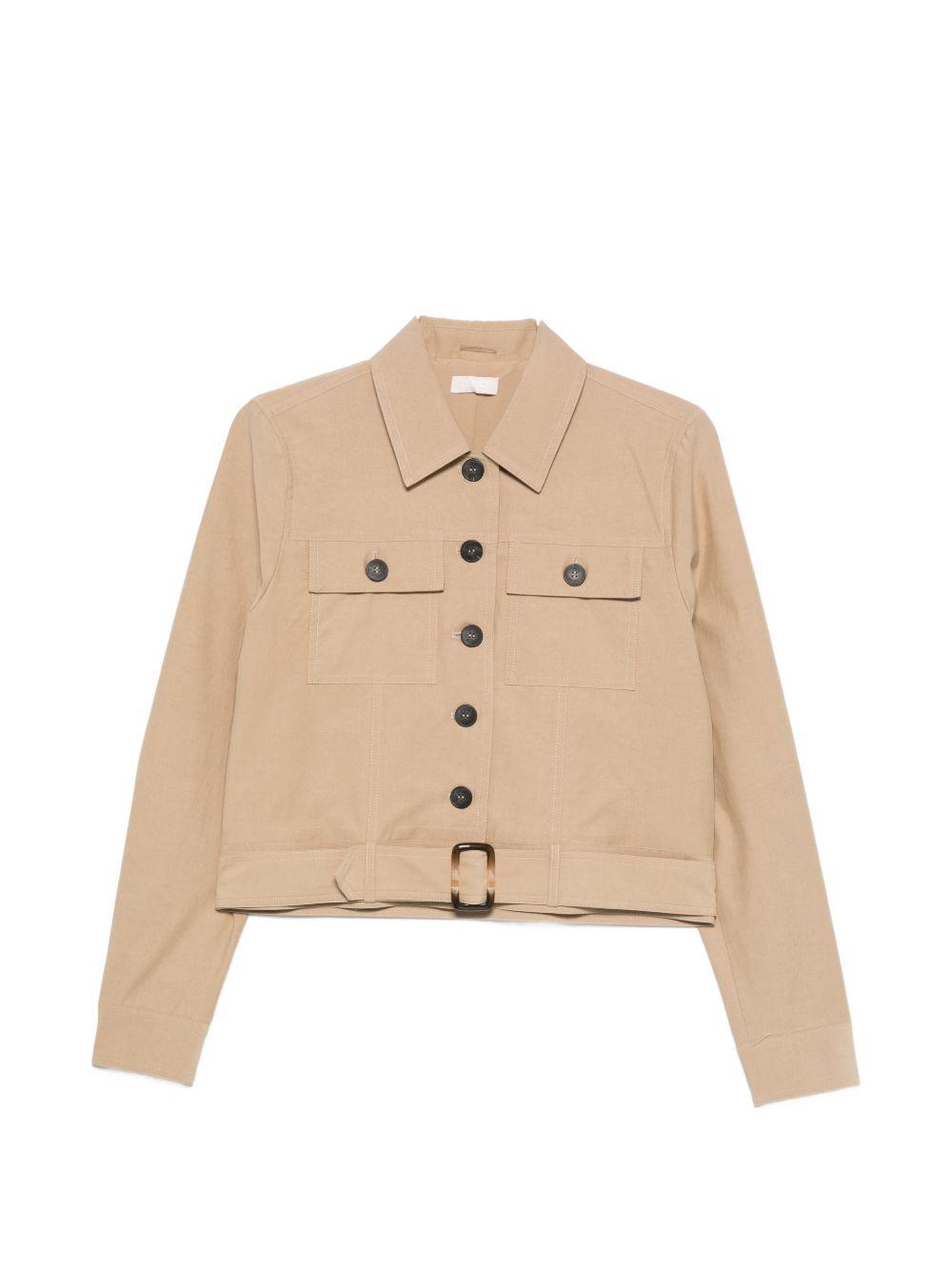 LIUJO Giacca corta in vita beige 