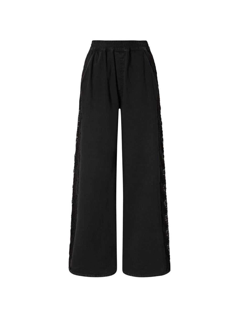 PINKO Pantaloni larghi neri Palco 