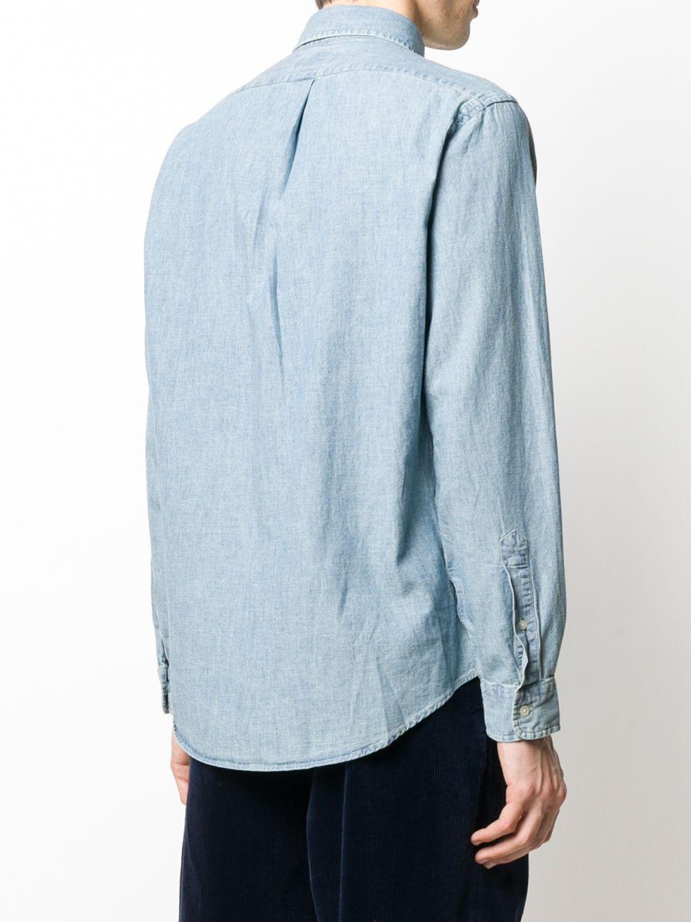 POLO RALPH LAUREN Camicia in denim con cavallino 