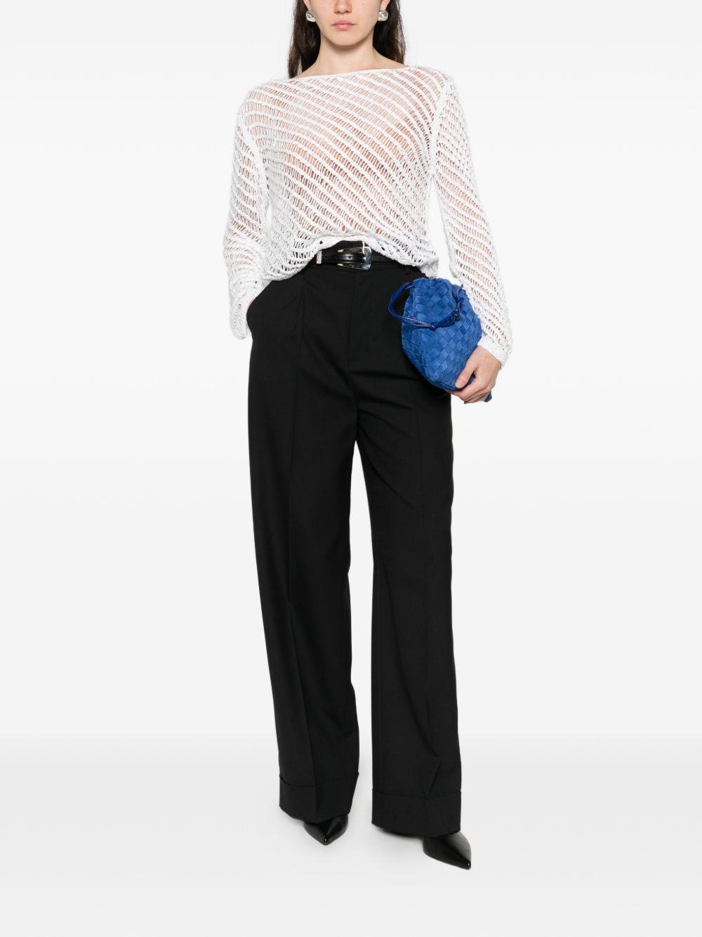 PINKO Maglia Faglia bianca a rete 