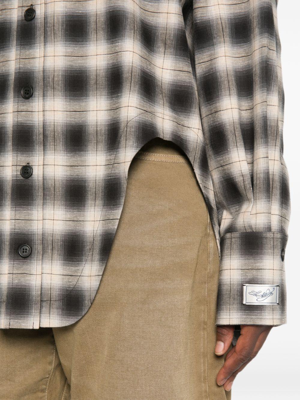 THE ATTICO Camicia oversize a quadri in cotone 