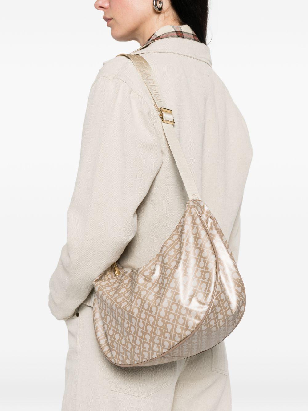 GHERARDINI Borsa a spalla Softy a mezza luna beige 