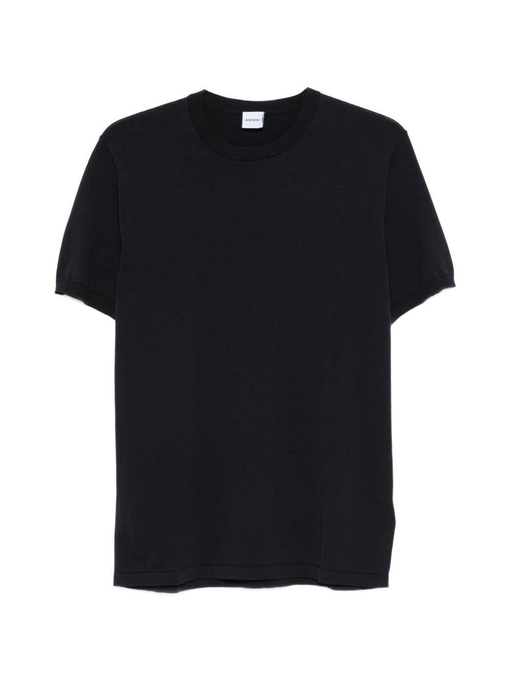 ASPESI T-shirt in cotone blu navy 