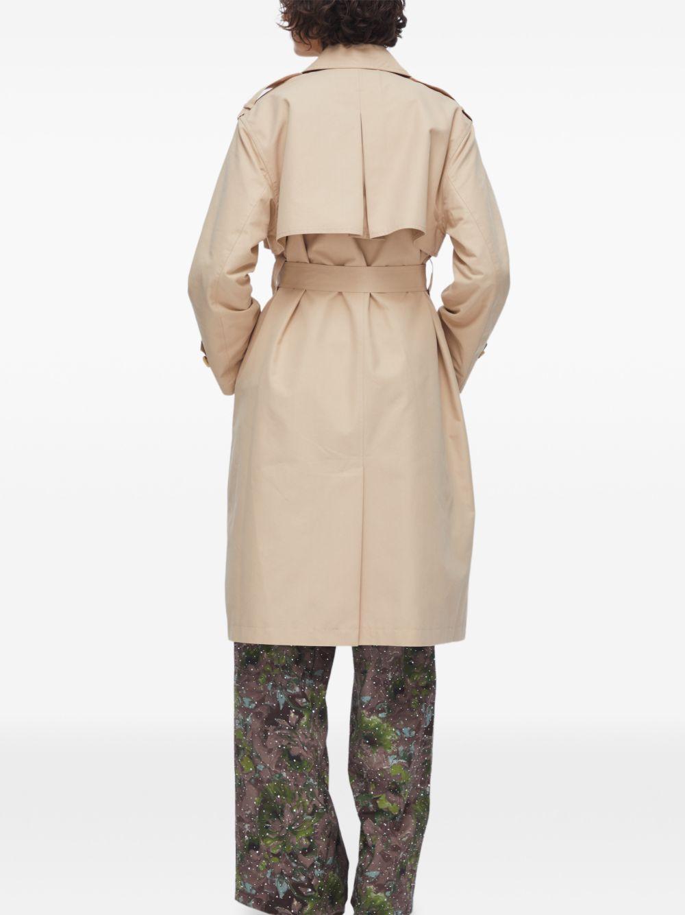 LIUJO Trench classico con cintura in vita beige 