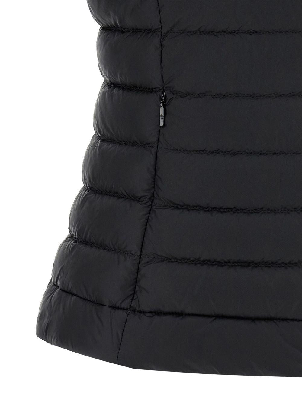 MONCLER Gilet trapuntato nero con zip 