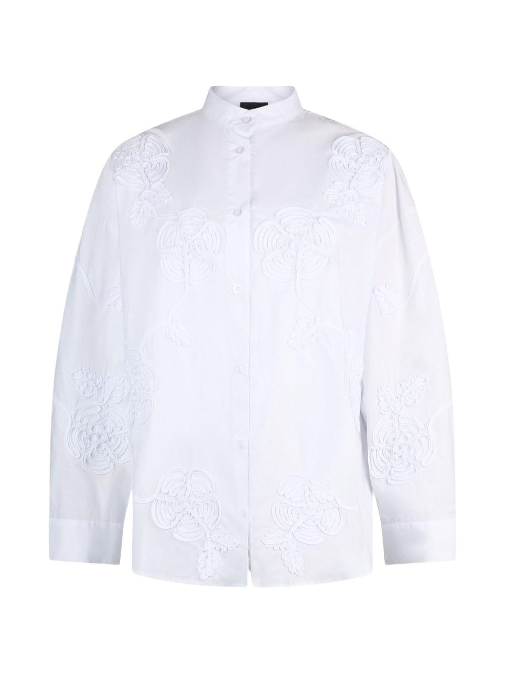 LIUJO Camicia bianca con colletto alla coreana 