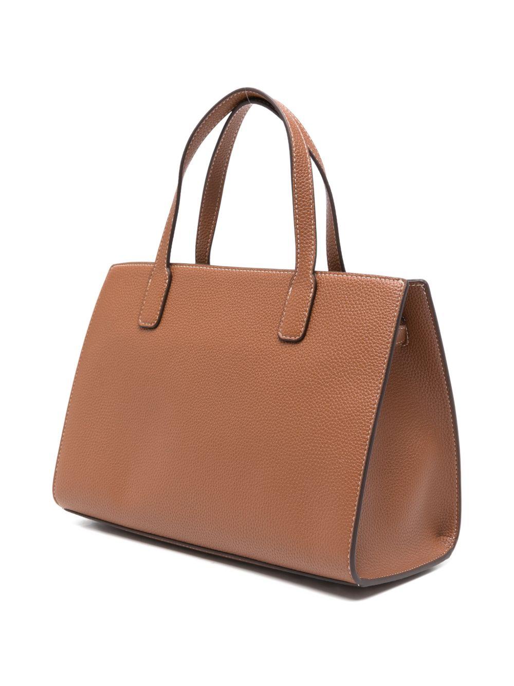 LOVE MOSCHINO Borsa a mano marrone in ecopelle con tracolla 